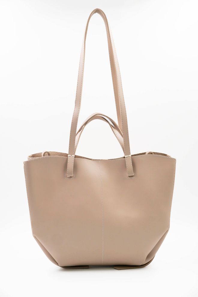 ARON Atelier Laurence Bej Deri Kadın Omuz Çantası Toptan Giyim 3