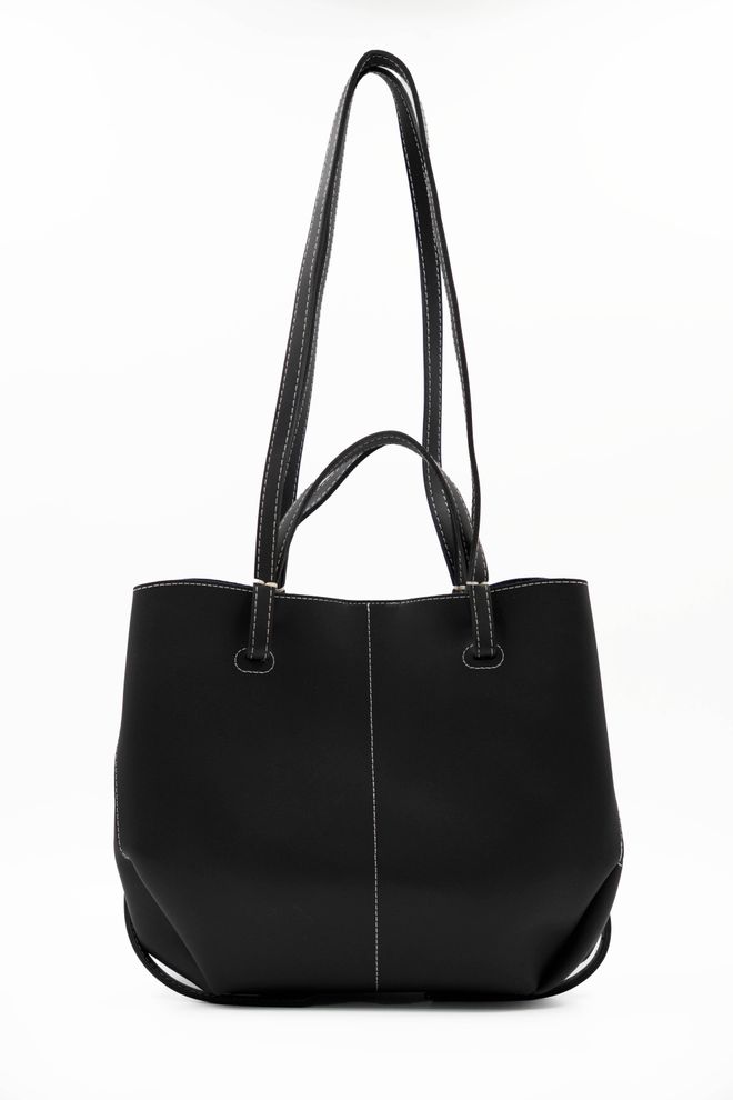 ARON Atelier Laurence Siyah Deri Kadın Omuz Çantası Toptan Giyim 3