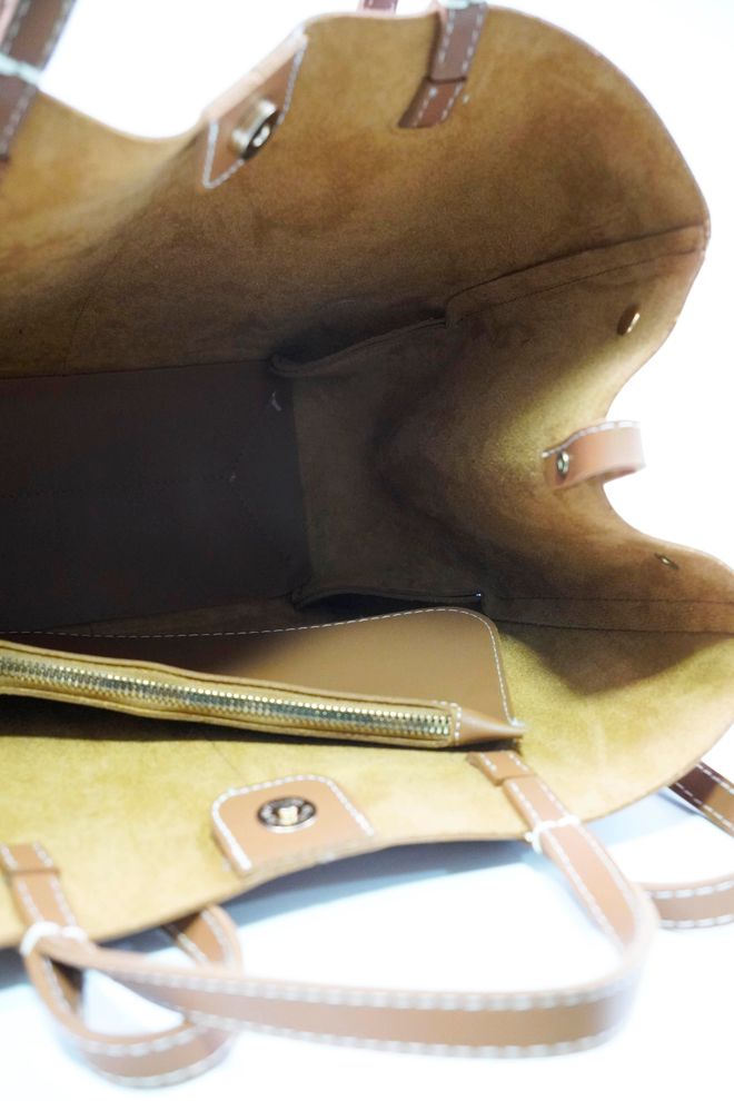 ARON Atelier Laurence Taba Deri Kadın Omuz Çantası Toptan Giyim 4