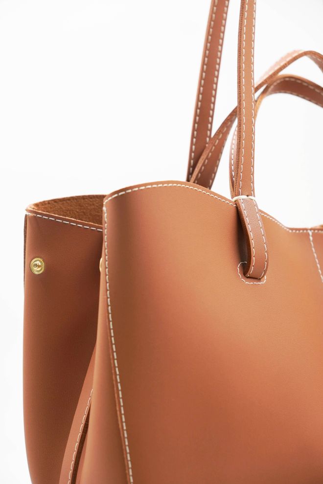 ARON Atelier Laurence Taba Deri Kadın Omuz Çantası Toptan Giyim 1