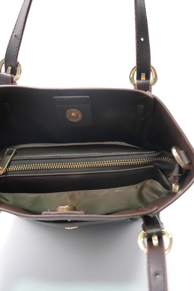 ARON Atelier Mila Brown Čipkovaná Detailná Mäkká Dámska Taška Cez Rameno Veľkoobchod s oblečením 5