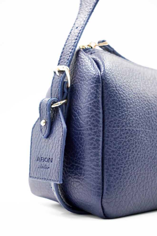 ARON Atelier Luna Тъмносиня Мека Дамска Чанта За Рамо Дрехи на едро 1