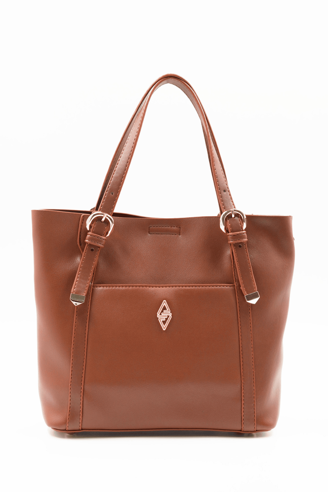 ARON Atelier Mila Taba Uçluk Detaylı Yumuşak Kadın Omuz Çantası Toptan Giyim 0