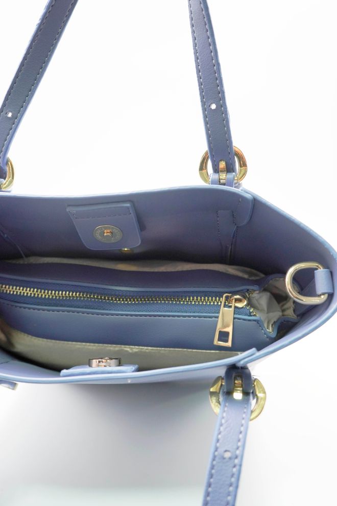 ARON Atelier Mila Denim Blue Brim Detailná Mäkká Dámska Taška Cez Rameno Veľkoobchod s oblečením 4