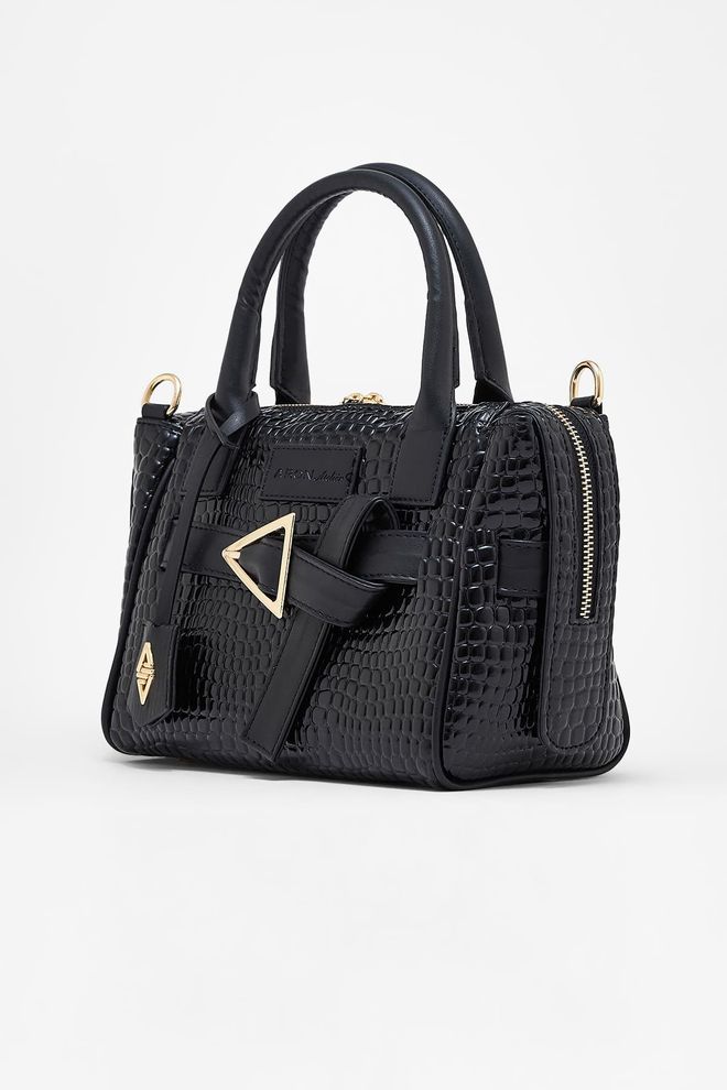 ARON Atelier Sophia Shiny Black Women's Handbag Wholesale Clothing 2