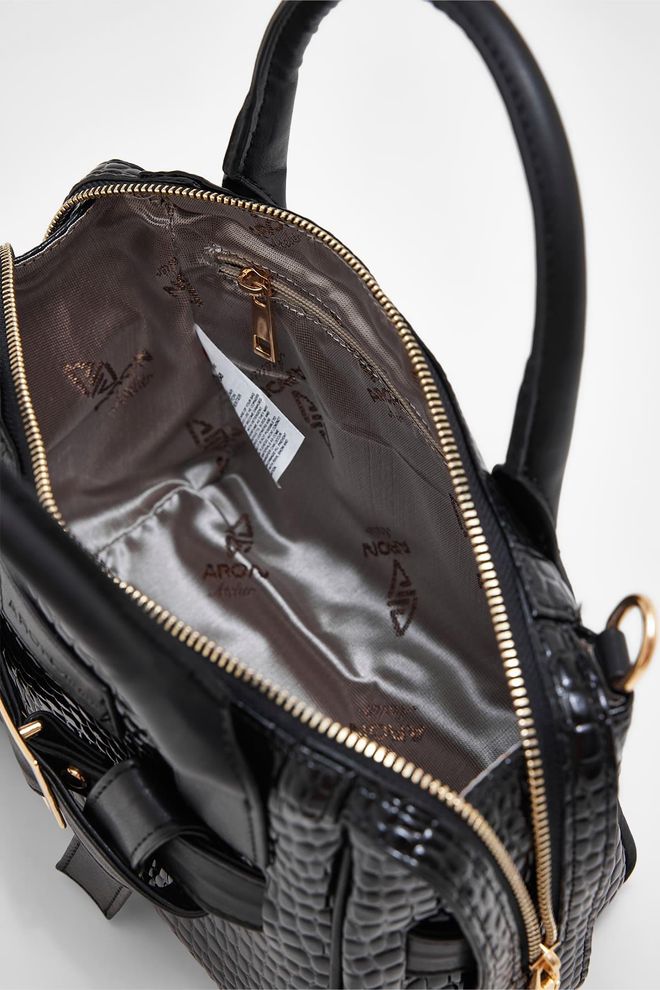 ARON Atelier Sophia Shiny Black Women's Handbag Wholesale Clothing 8