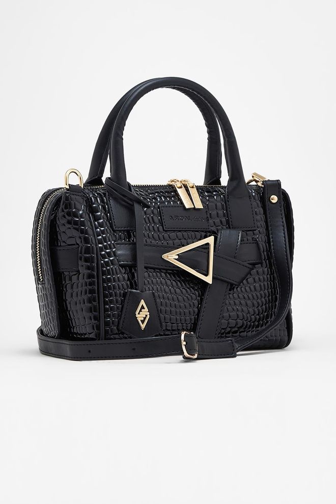 ARON Atelier Sophia Shiny Black Women's Handbag Wholesale Clothing 0