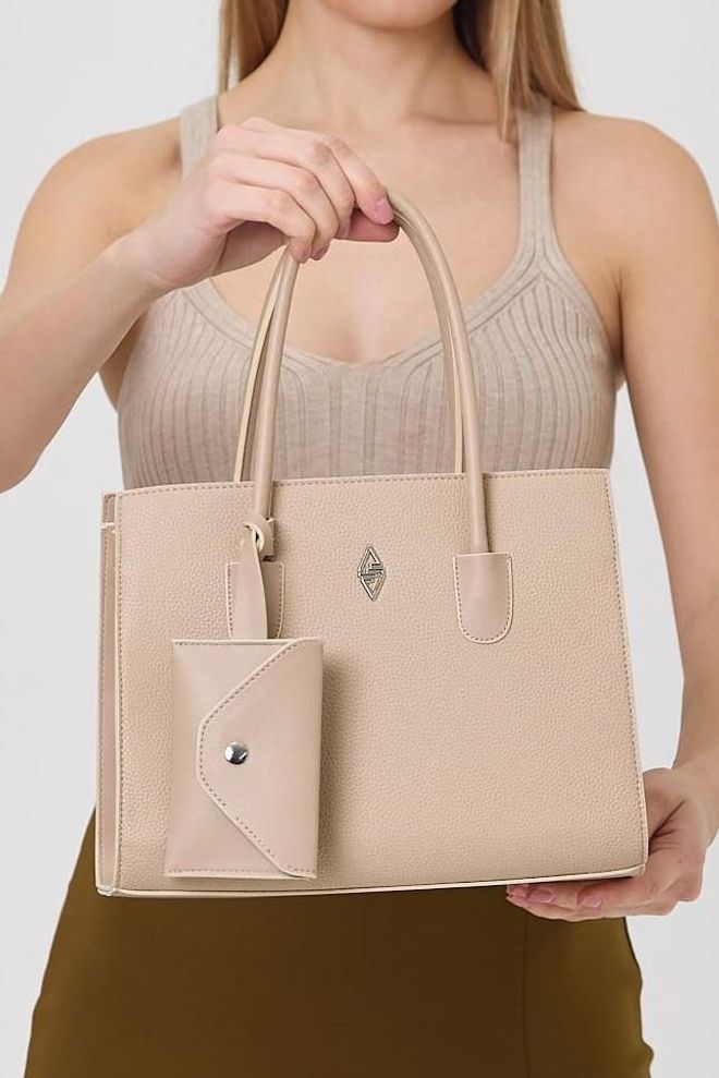 ARON Atelier Bolso Bandolera Mujer Elena Beige Flotr Pattern Ropa al por mayor 0