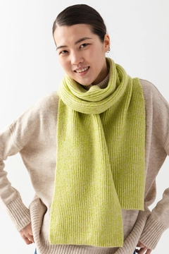 A wholesale clothing model wears ajo10060-kirchli-women's-scarf, Turkish wholesale Scarf of Ajour Triko