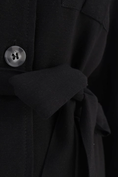A wholesale clothing model wears all12944-zippered-comfortable-abaya-black, Turkish wholesale Abaya of Allday