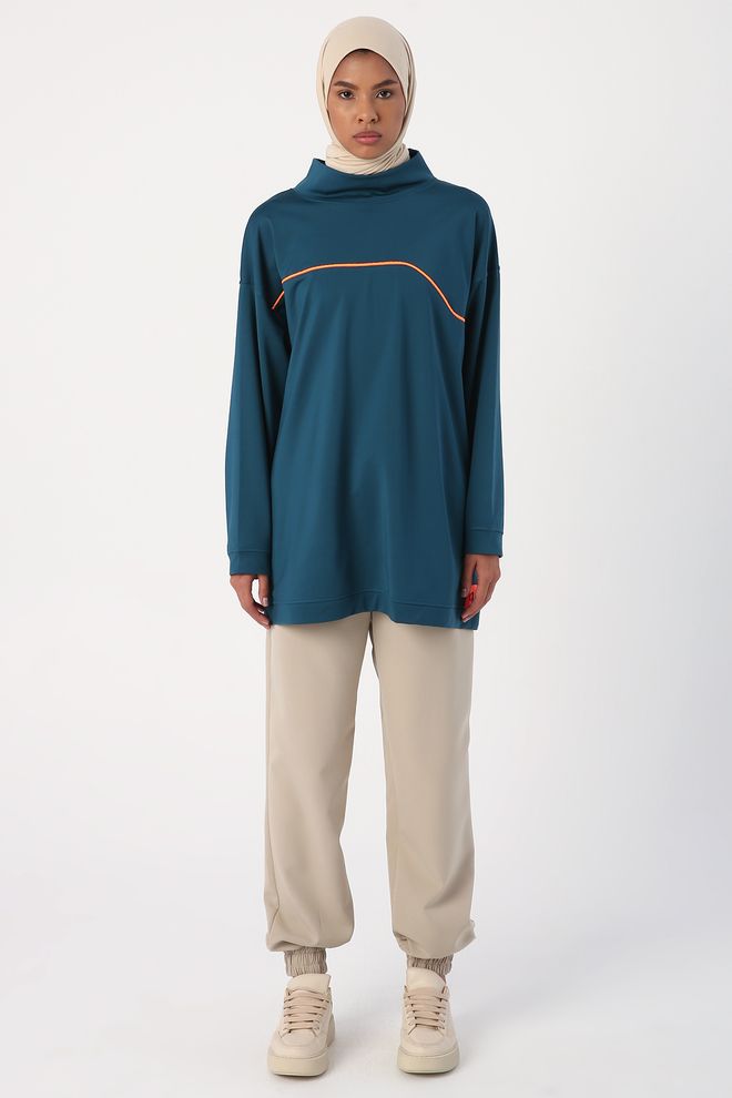 Allday Sweat Tunic Green Wholesale Clothing Lounge