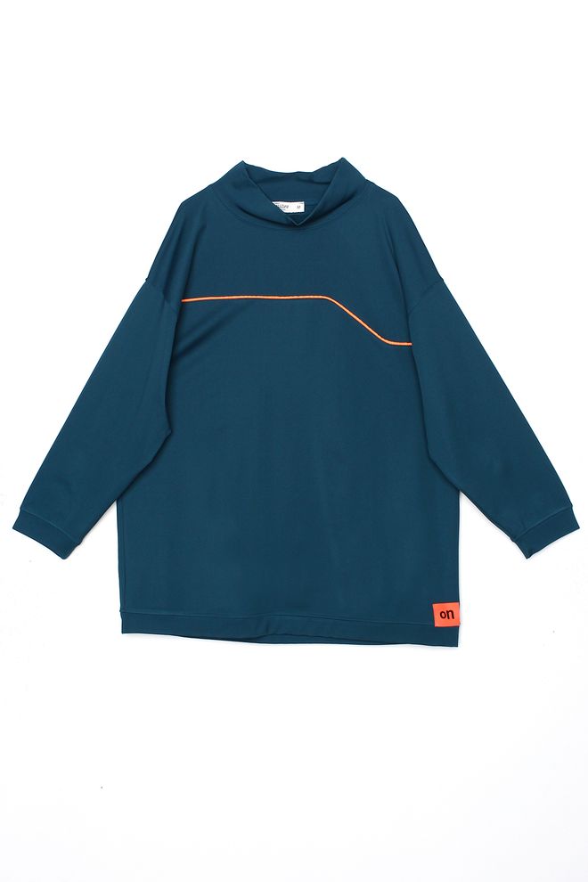 Allday Sweat Tunic Green Wholesale Clothing Elastane