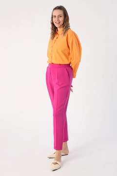 Un model de îmbrăcăminte angro poartă 45274 - Trousers - Fuchsia, turcesc angro Pantaloni de Allday