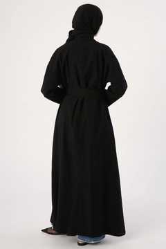 A wholesale clothing model wears 47793 - Abaya - Black, Turkish wholesale Abaya of Allday