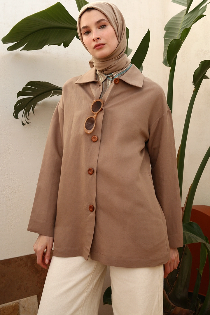 Un model de îmbrăcăminte angro poartă 48103 - Jacket - Mink, turcesc angro Sacou de Allday