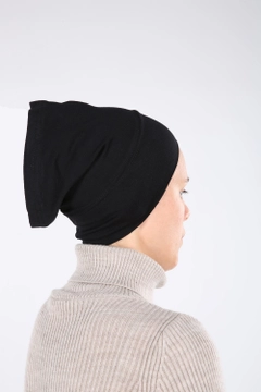 A wholesale clothing model wears 7405 - Bonnet - Black, Turkish wholesale Bonnet of Allday