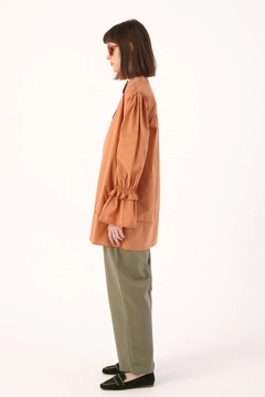 Un model de îmbrăcăminte angro poartă 9589 - Modest Tunic - Cinnamon, turcesc angro Tunică de Allday