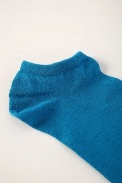 A wholesale clothing model wears 13432 - Socks Set - Lemon Fuchsia Petrol Color, Turkish wholesale Socks of Allday