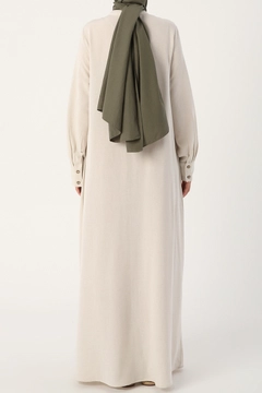 Veleprodajni model oblačil nosi 16297 - Abaya - Stone, turška veleprodaja Abaja od Allday