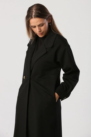 A model wears 28185 - Jacket - Black, wholesale Jacket of Allday to display at Lonca
