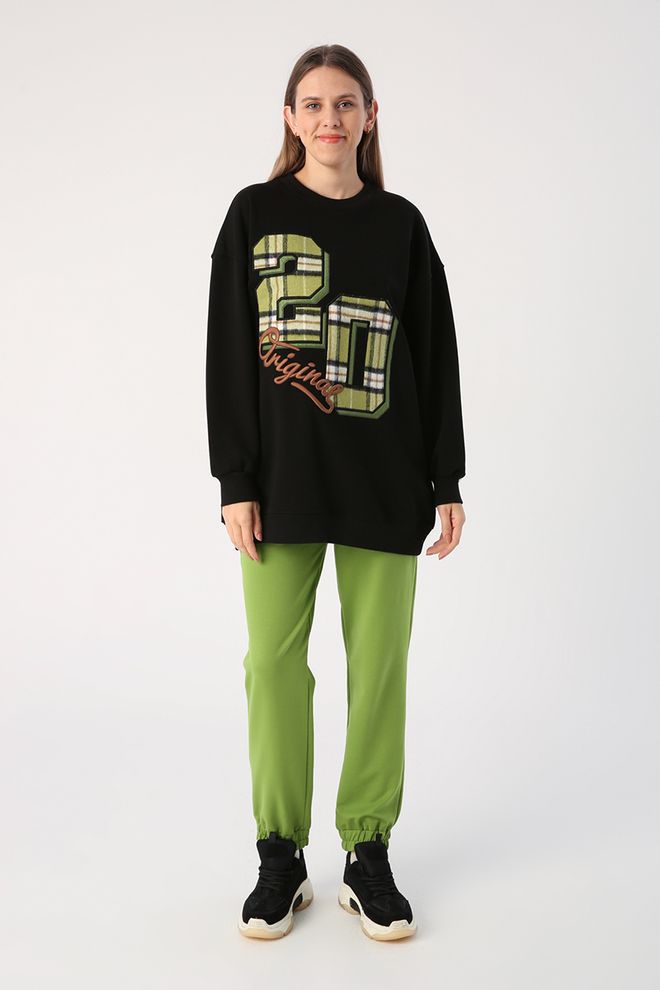 Allday Sweat Tunic Black Wholesale Clothing Casual