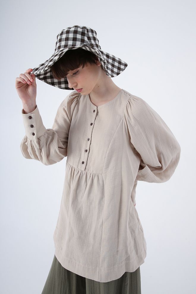 Allday Blusa Colore Pietra Abbigliamento all'ingrosso Modesto