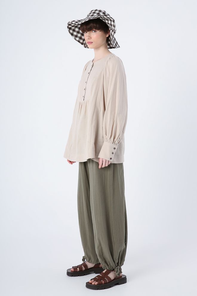 Allday Blouse Stone Color Wholesale Clothing Work