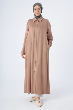 عارض ملابس بالجملة يرتدي ALL10446 - Abaya - Mink، تركي بالجملة عباية من Allday