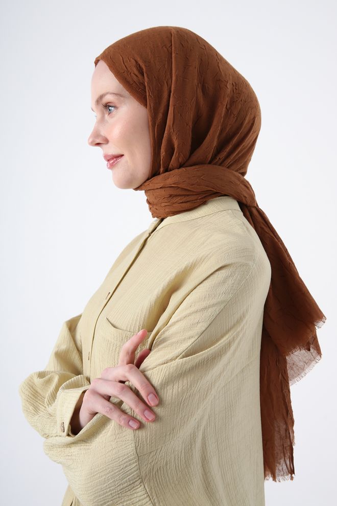 Velvet Bamboo Kraş Shawl Milk Coffee Wholesale Clothing 2