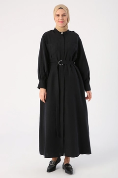 Veľkoobchodný model oblečenia nosí ALL10027 - Abaya - Black, turecký veľkoobchodný Abaya od Allday