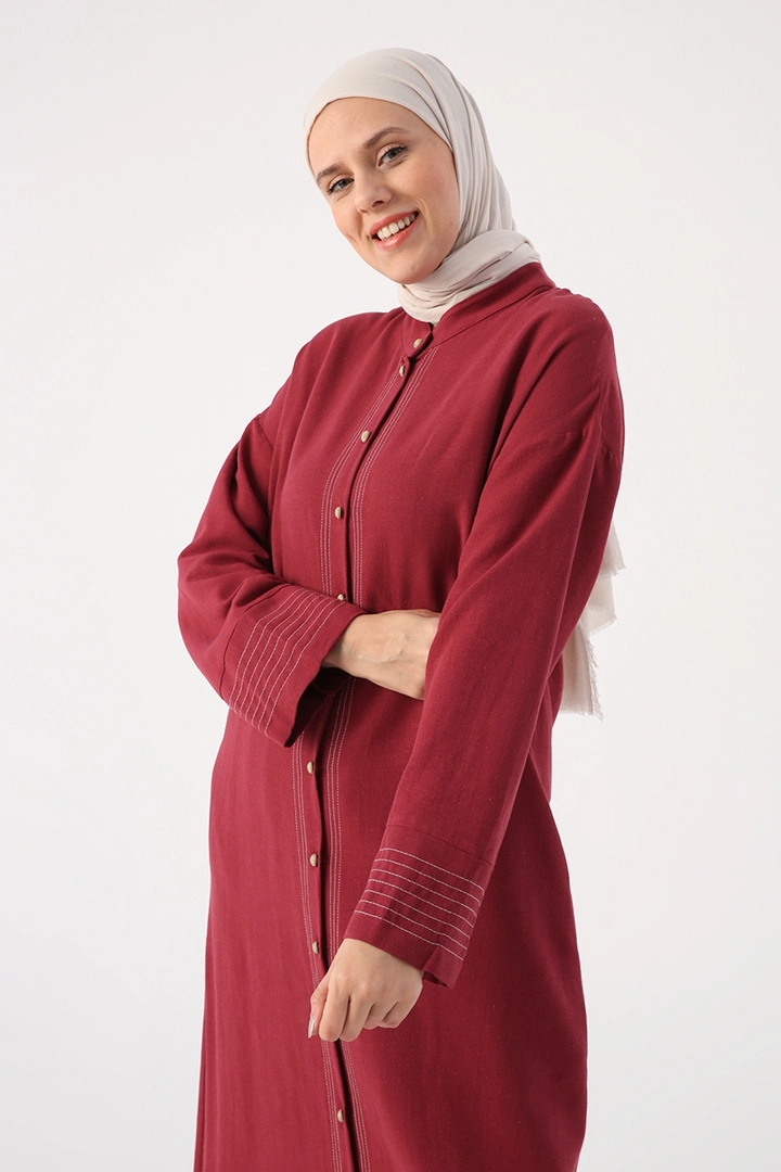 عارض ملابس بالجملة يرتدي ALL10033 - Abaya - Cherry، تركي بالجملة عباية من Allday