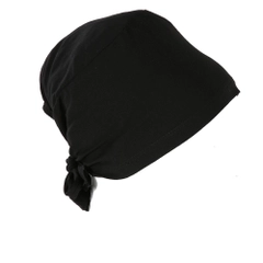 A wholesale clothing model wears ALL11301 - Stitched Cap - Black, Turkish wholesale Bonnet of Allday