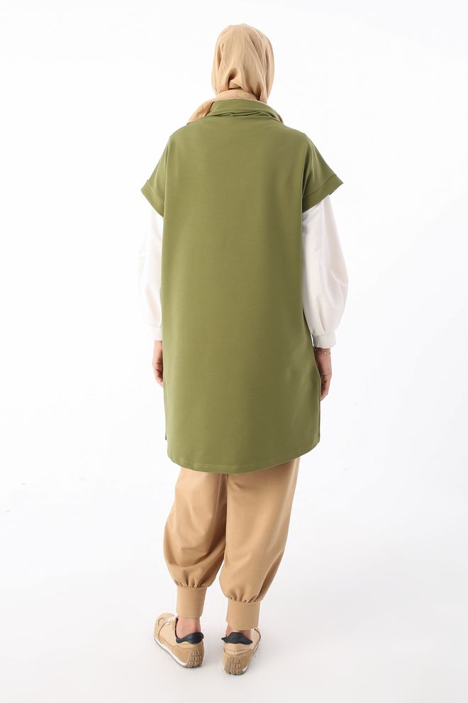 Ilia Kangaroo Pocket Sweater Khaki Wholesale Clothing Fall