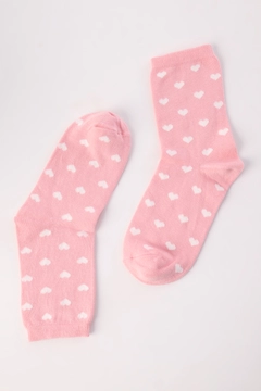 Didmenine prekyba rubais modelis devi all12307-set-of-3-socks-pink-&-white, {{vendor_name}} Turkiski Kojinės urmu