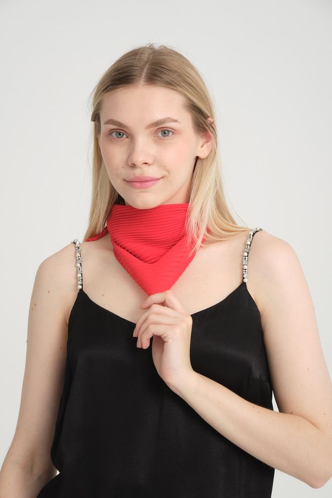 Axesoire Eșarfă Bandana Plisată Roșu Îmbrăcăminte cu ridicata 0