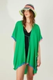 A wholesale clothing model wears axs11636-benetton-pareo-with-colorful-tassel-detail-green, Turkish wholesale  of 