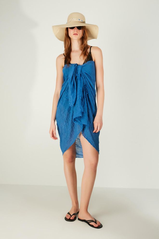 Axesoire Pareo Shawl Indigo Wholesale Clothing Casual