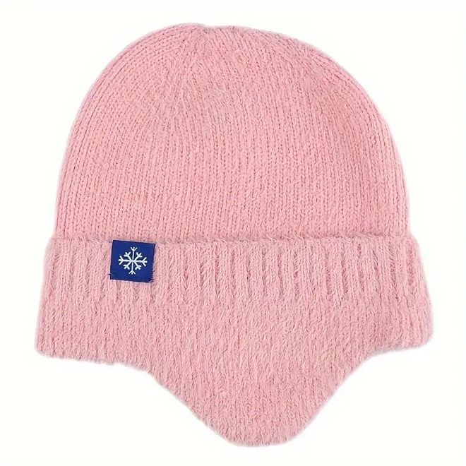 Axesoire Geborduurde Baret Met Oorbeschermers Roze Groothandel Kleding 0