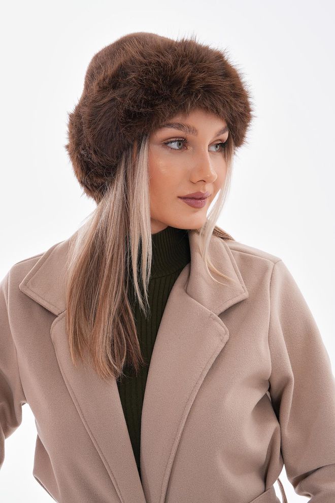 Axesoire Chapeau Kalpak Avec Intérieur En Polaire Marron Vêtements en gros 3