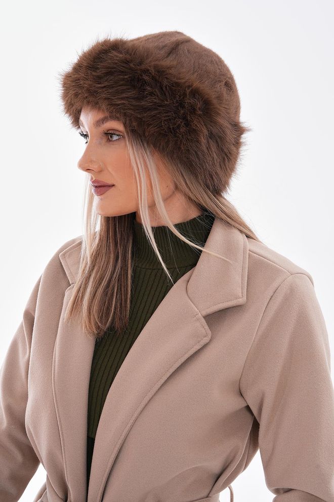 Axesoire Chapeau Kalpak Avec Intérieur En Polaire Marron Vêtements en gros 4