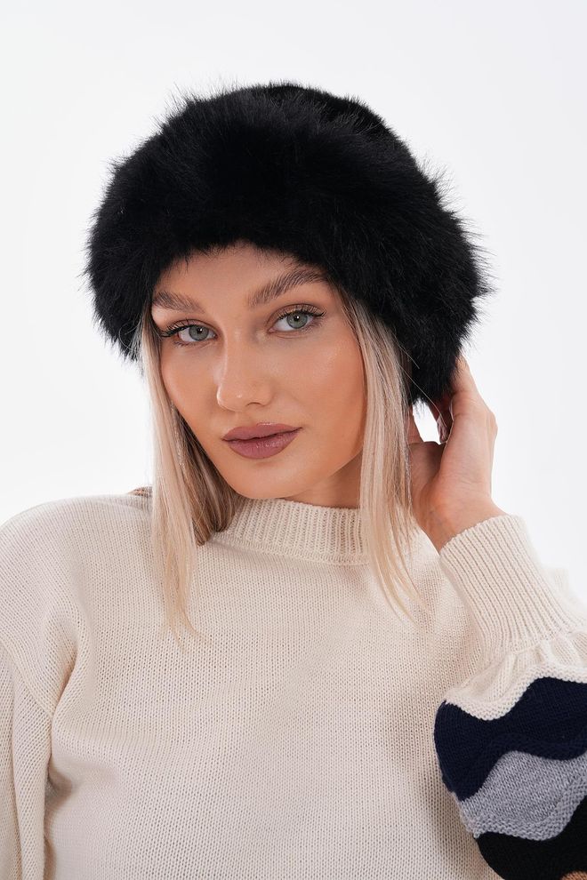 Axesoire Chapeau Avec Intérieur En Polaire Noir Vêtements en gros 4