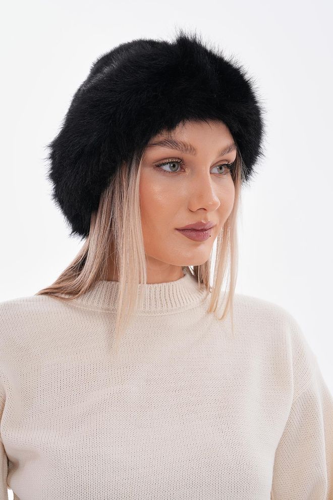 Axesoire Chapeau Avec Intérieur En Polaire Noir Vêtements en gros 3