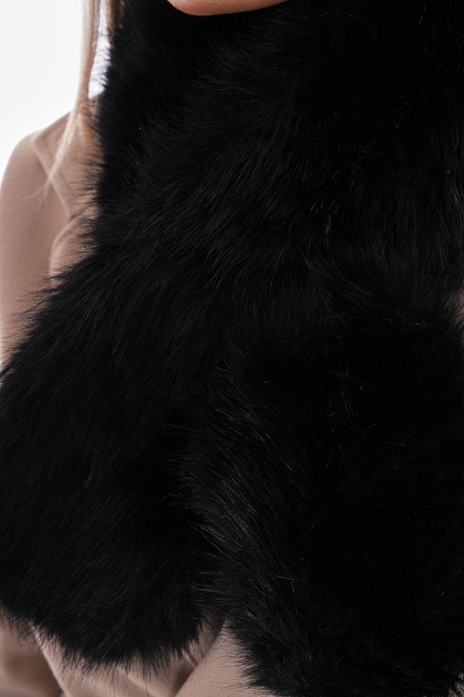 Axesoire Меховой Шарф Из Ткани Манго Черный Оптовая продажа одежды 3