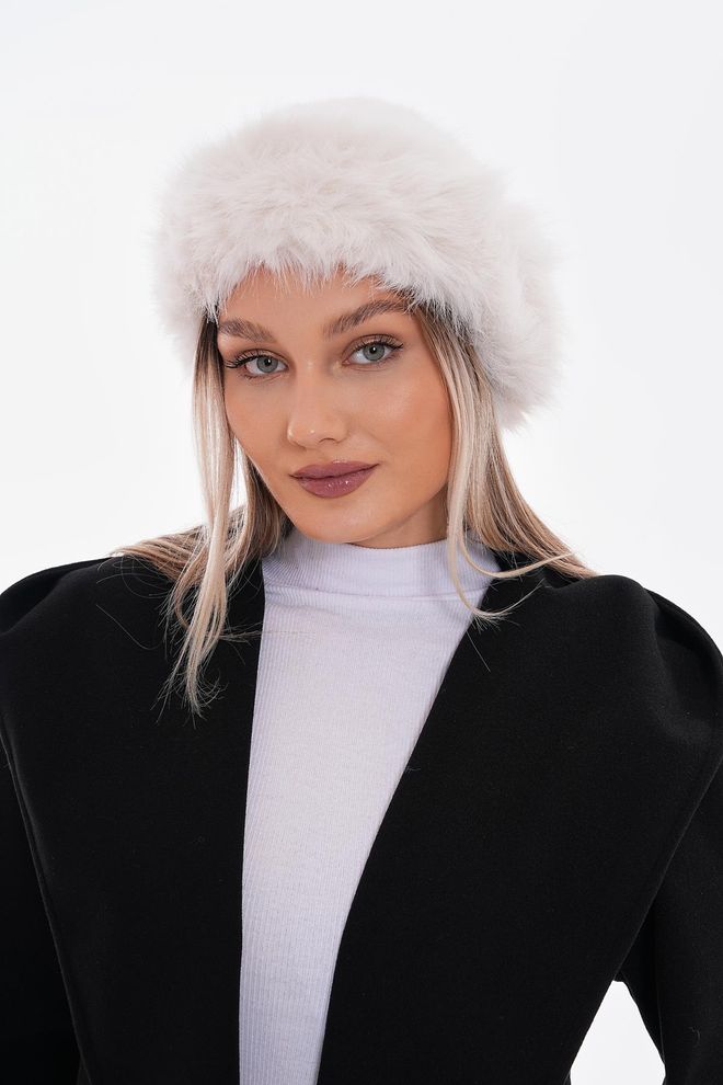 Axesoire Bonnet Kalpak Avec Intérieur Polaire Écru Vêtements en gros 4