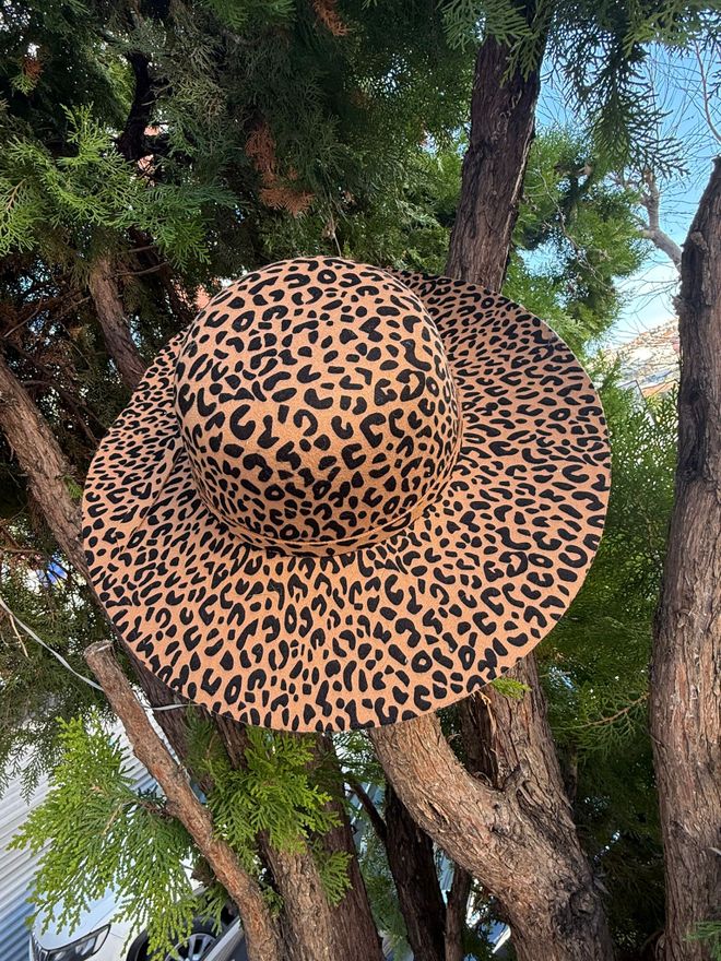 Axesoire Sombrero Ancho Con Estampado De Leopardo Multicolor Ropa al por mayor 0