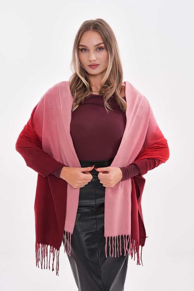 Axesoire Scialle Spesso Con Nappa Ritorta Rosso Abbigliamento all'ingrosso 0