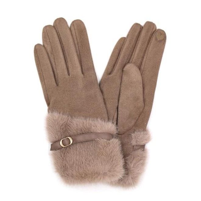 Axesoire Touch Handschuhe Mit Fellgürtel Nerz Großhandelskleidung 0