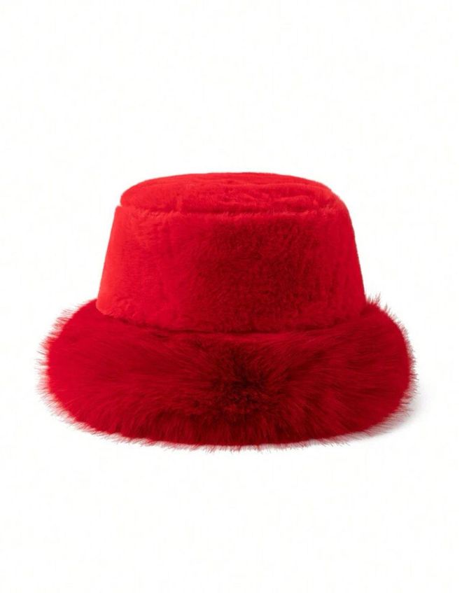 Axesoire Chapéu Kalpak de pelúcia Vermelho Roupas por atacado 0