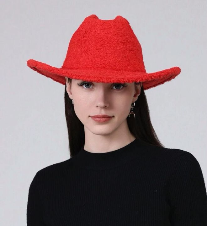Axesoire Sombrero Fedora De Felpa Tedy Curly Rojo Ropa al por mayor 0