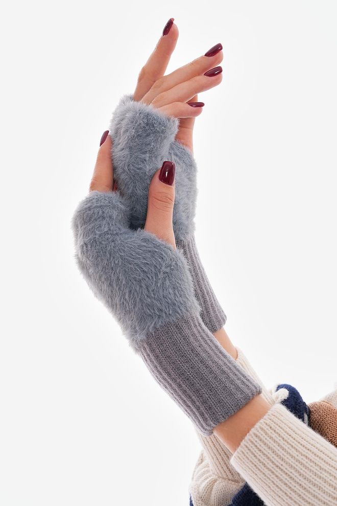 Axesoire Guantes De Felpa Gris Ropa al por mayor 0